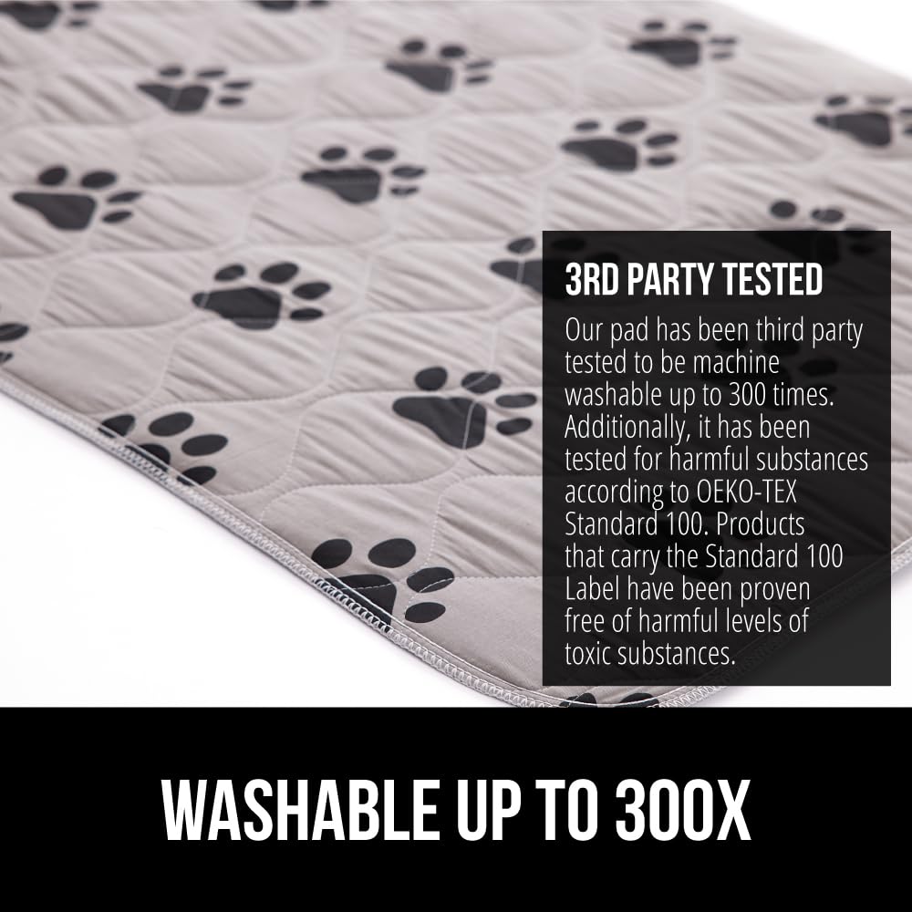 GORILLA GRIP washable puppy pads tested for 300 washes for reuse