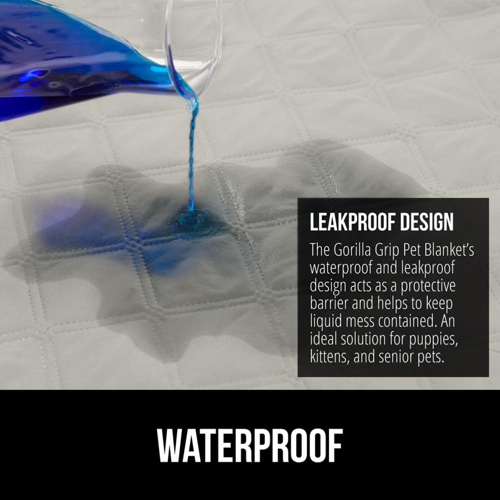 GORILLA GRIP waterproof edge contains spills and protects floors