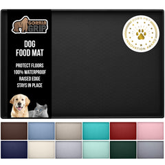 Gorilla Grip waterproof raised-edge pet mat keeps spills contained during meals