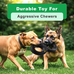 Goughnuts heavy-duty tug toy black designed for aggressive chewers during play