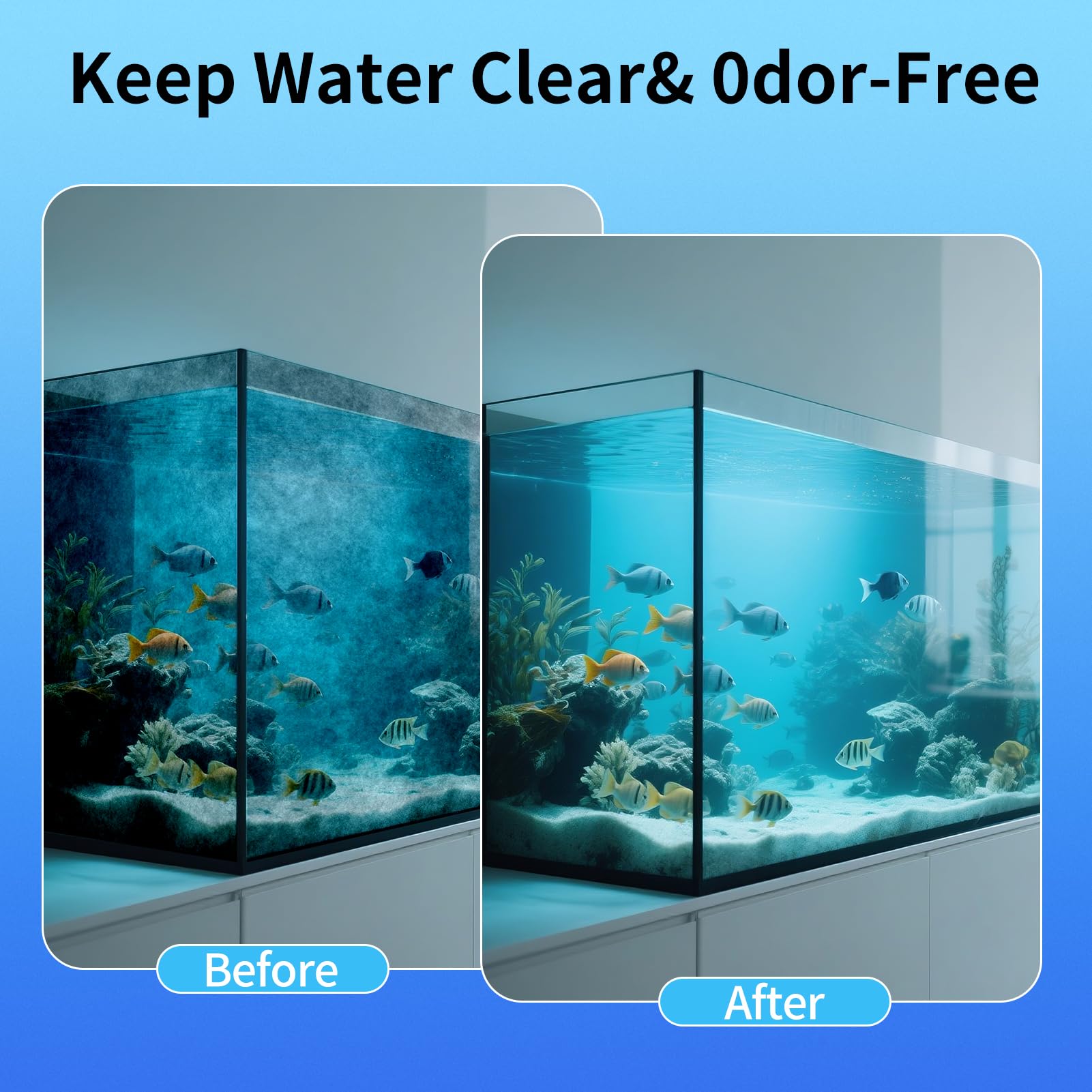 GourragePro aquarium filter floss roll cut-to-fit demonstrates precise tank sizing.