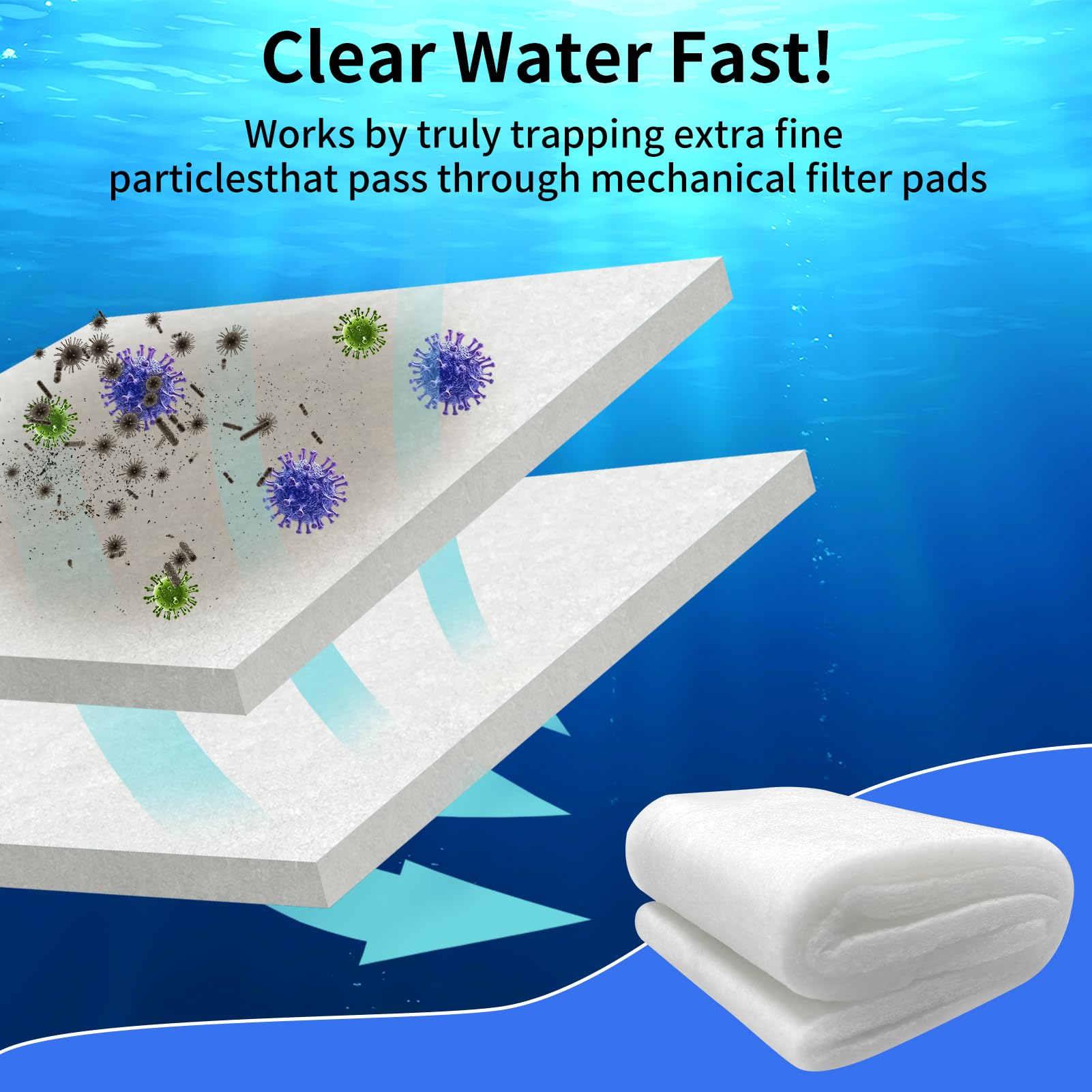 GourragePro filter floss roll durable reusable material stays reliable after washing.
