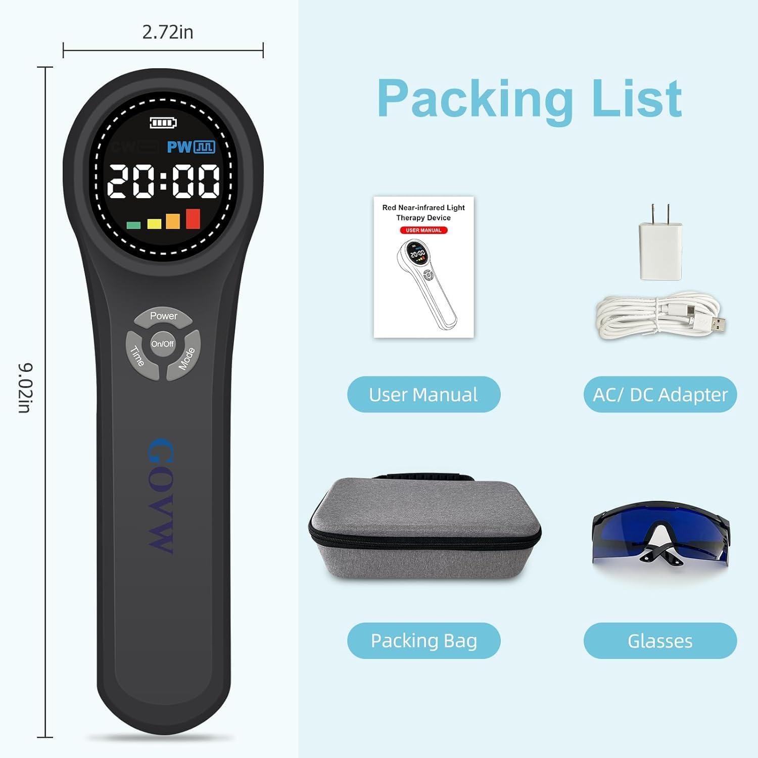 GOVW cold laser home-use setup enables convenient at-home care.