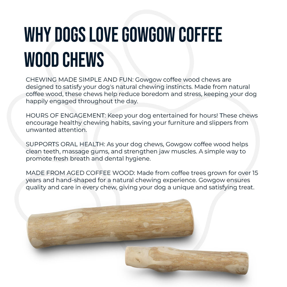 GOWGOW safety guidance shows check for splinters during chewing sessions.