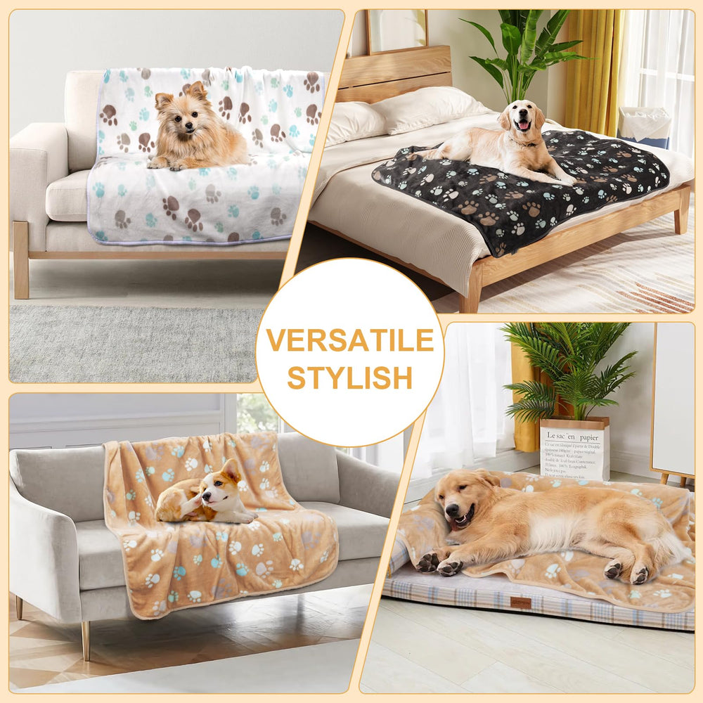Gowyeg blanket in kennel or car seat demonstrates versatile indoor/outdoor use.