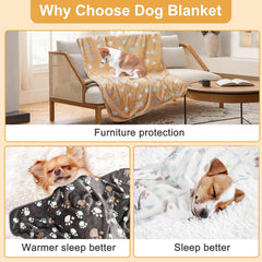 Gowyeg dog blanket white close-up suggests easy care and clean look.