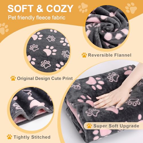 Gowyeg 50x60 inch blanket shown in kennel bed for year-round comfort.
