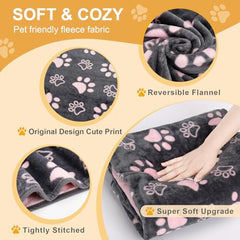 Gowyeg 50x60 inch blanket shown in kennel bed for year-round comfort.