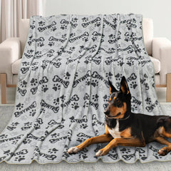 Gowyeg large dog blanket 60x50 grey offers warm coverage for pets on beds