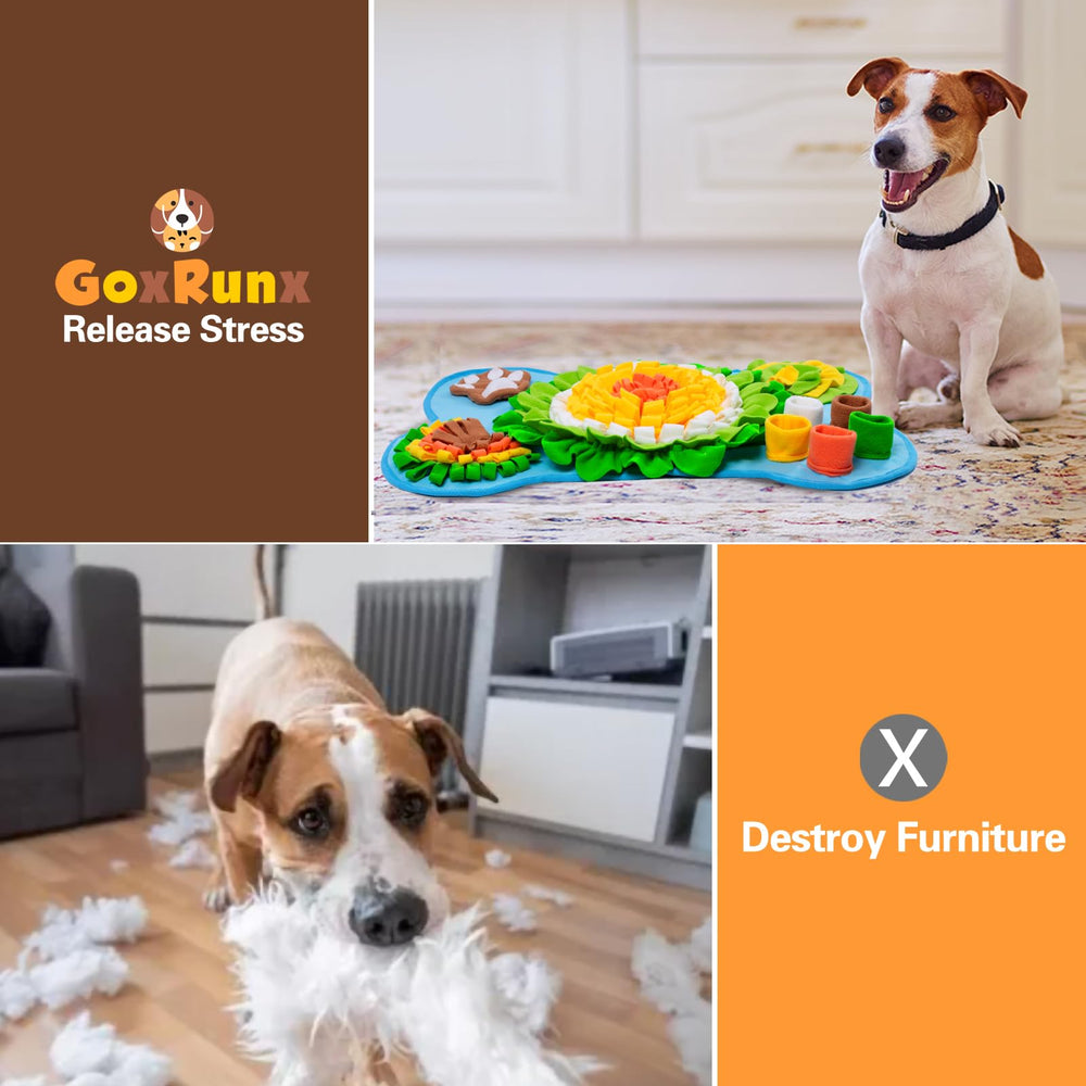 GoxRunx Snuffle Mat bone blue durable non-slip bottom keeps mat in place