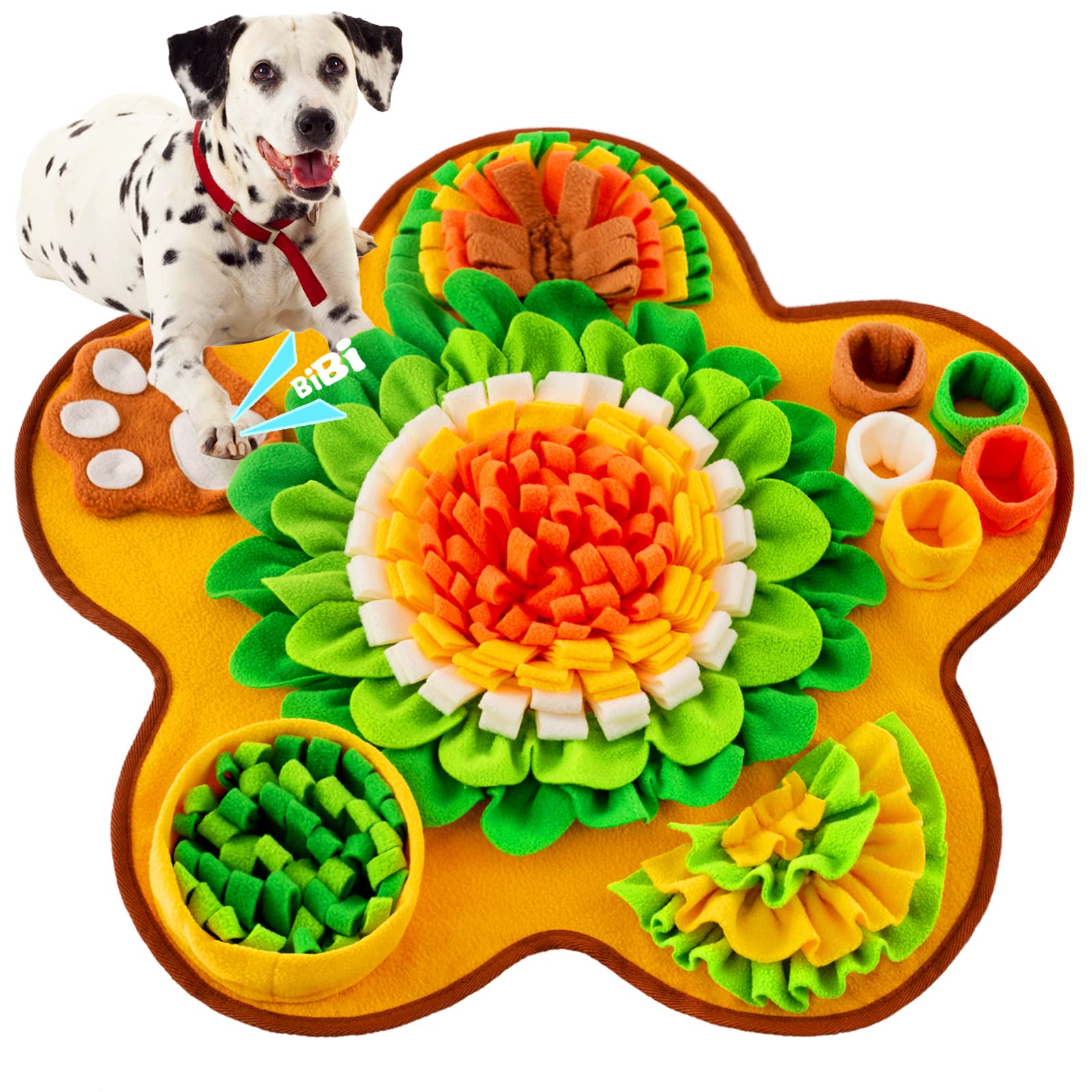 GoxRunx Snuffle Mat bone shape green engages dogs with slow feeding and puzzle play.