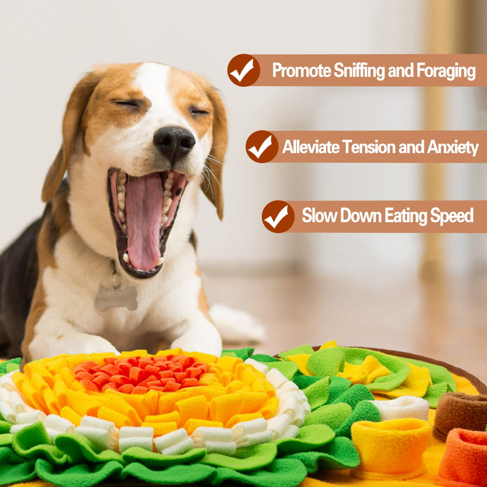 GoxRunx Snuffle Mat closeup polar fleece highlights soft texture for gentle sniffing.