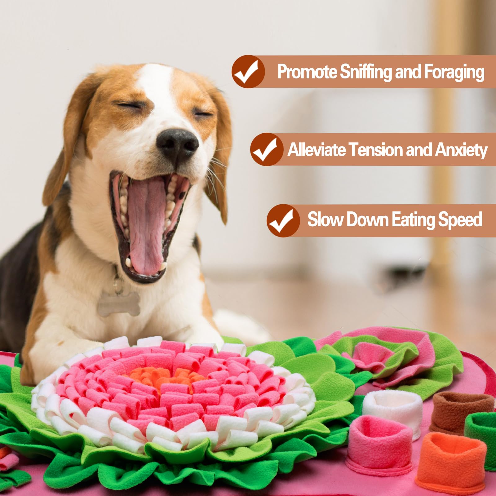 GoxRunx snuffle mat in use by a puppy for engaging sniffing play.