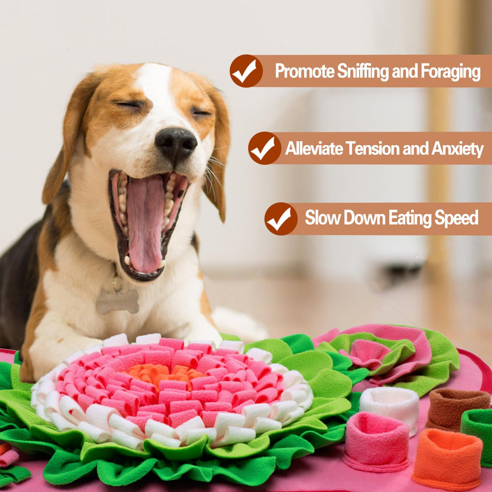 GoxRunx snuffle mat in use by a puppy for engaging sniffing play.