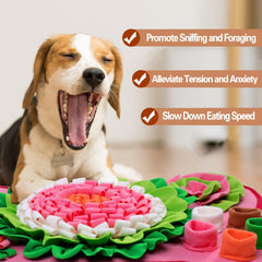 GoxRunx snuffle mat in use by a puppy for engaging sniffing play.
