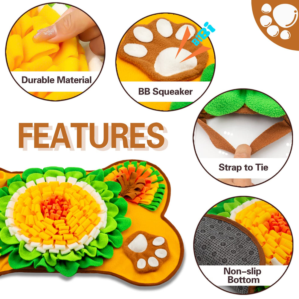 GoxRunx snuffle mat polar fleece texture for gentle sniffing and safety.