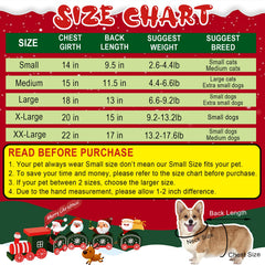 GOYOSWA dog Christmas outfit soft warm fabric keeps pets cozy