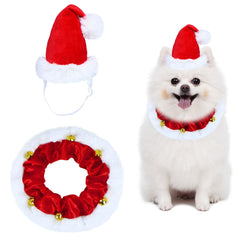 GOYOSWA dog Christmas Santa hat 3D design for festive photos.