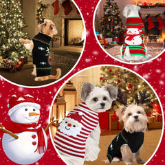 GOYOSWA dog Christmas sweater reindeer pattern for cozy winter wear and cute holiday photos.