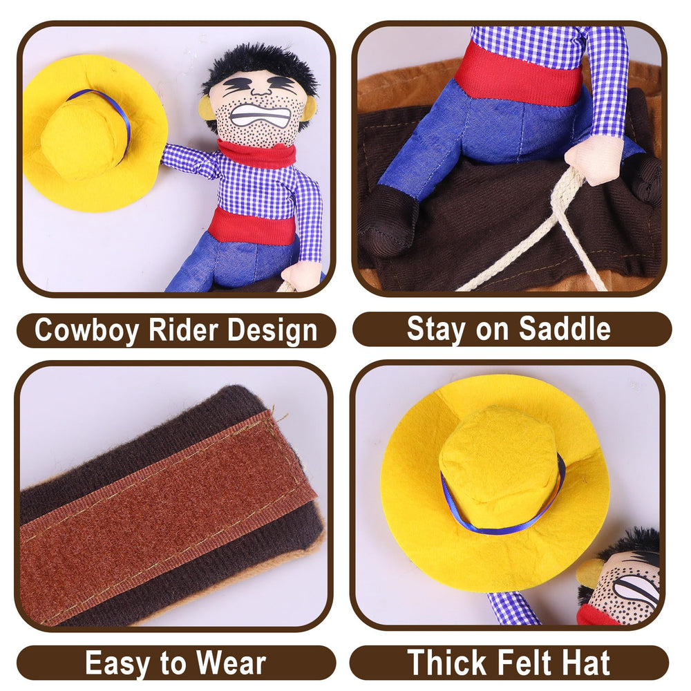 GOYOSWA dog cowboy costume soft cotton-poly fabric for breathable comfort.