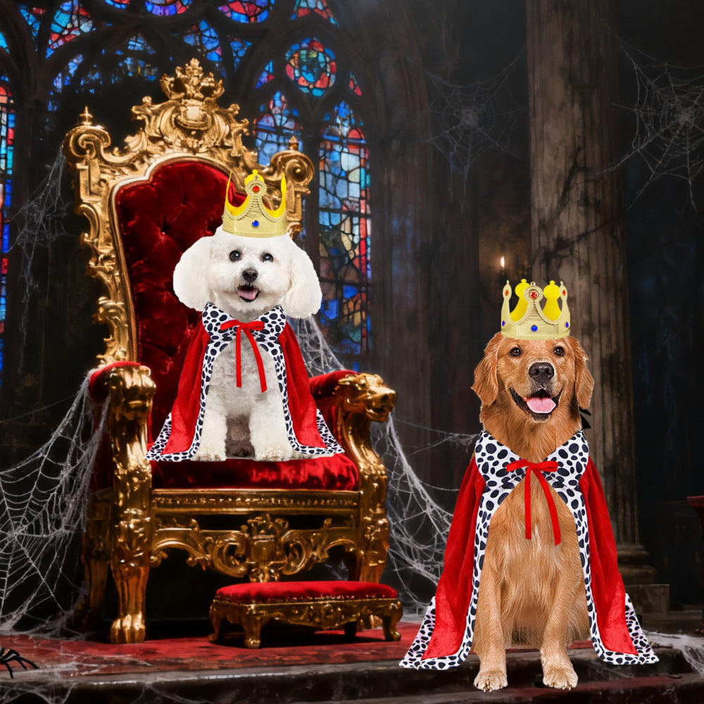 GOYOSWA dog king costume available in small to large sizes for many breeds