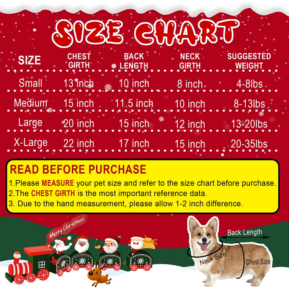 GOYOSWA Santa dog sweater adds festive charm for Christmas events and photos