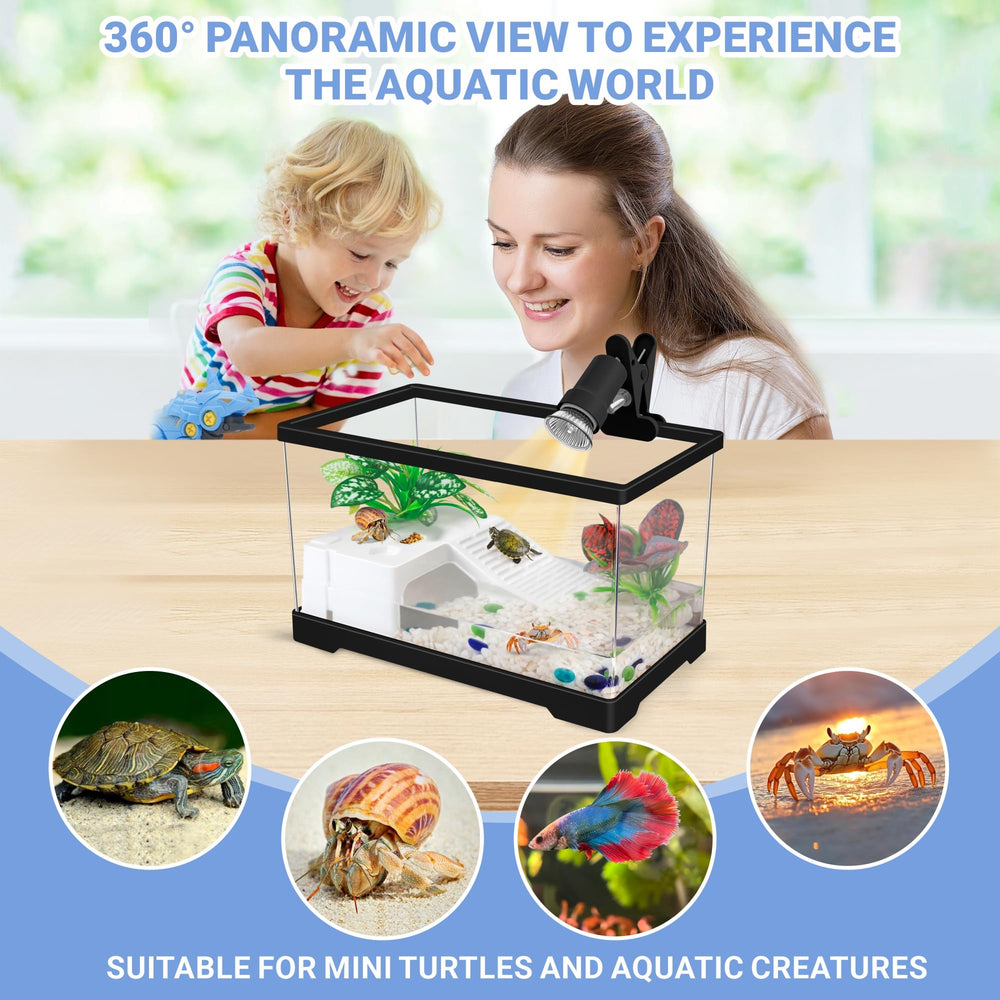 GOZILLA Mini Turtle Tank Compact-size kit fits small spaces