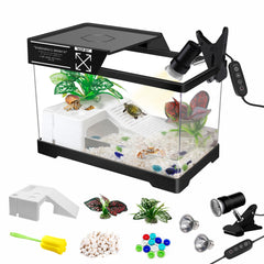 GOZILLA Mini Turtle Tank Kit lid-view for easy pet monitoring