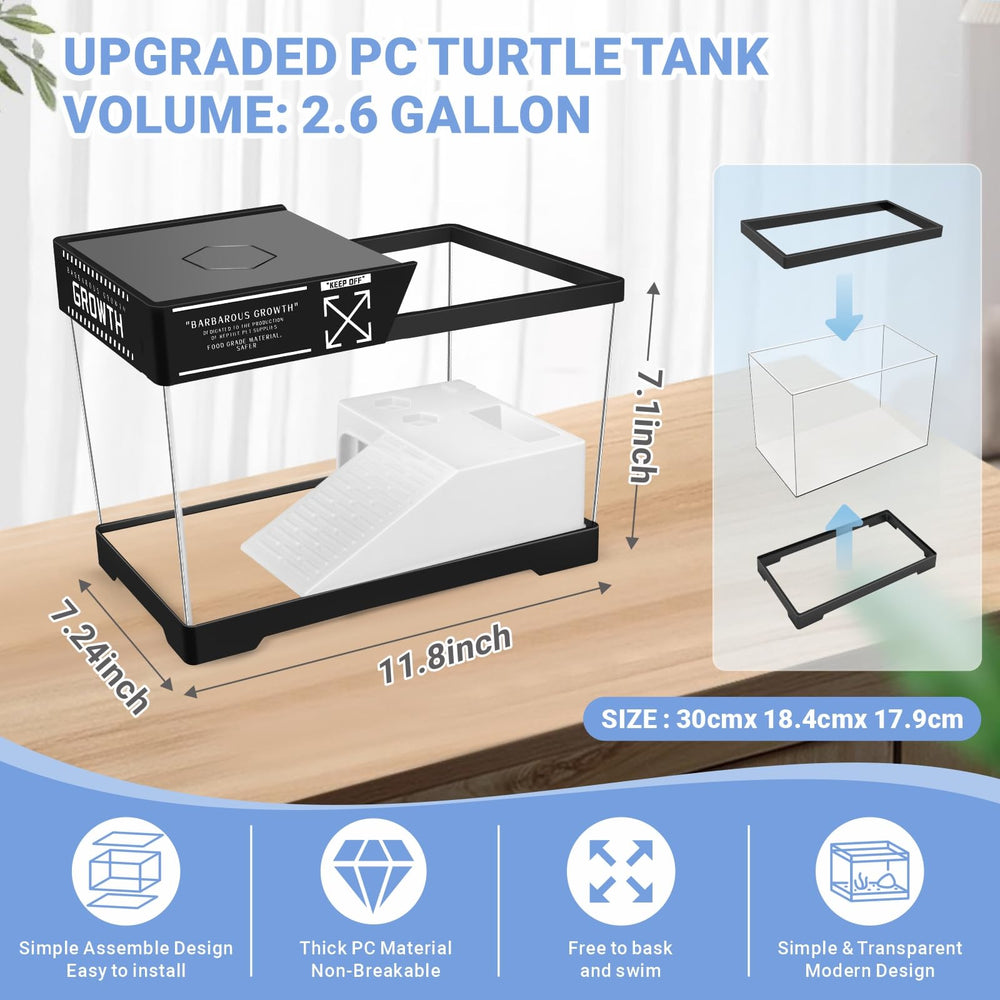 GOZILLA Mini Turtle Tank Kit lamp-uvb basking setup for activity