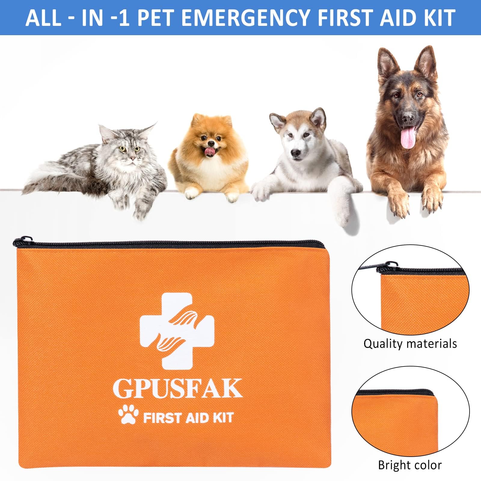 GPUSFAK kit includes scissors and tweezers for precise care.