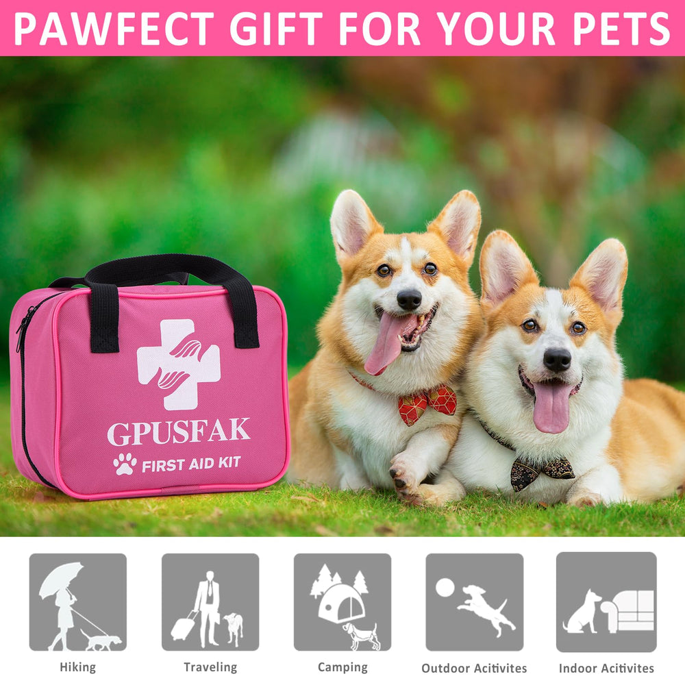 GPUSFAK pets first aid kit car travel ready for quick urgent care