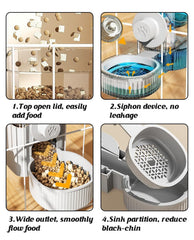 GPY feeder with 45-degree slope prevents food sticking