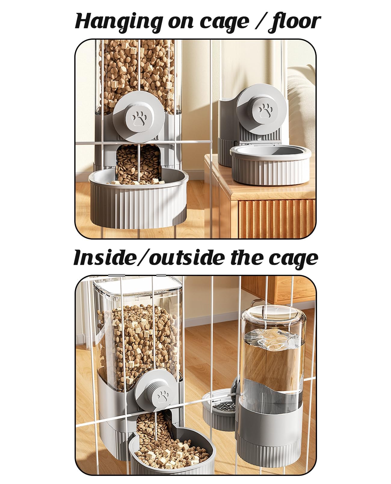 GPY cage-mountable option keeps feeding area tidy