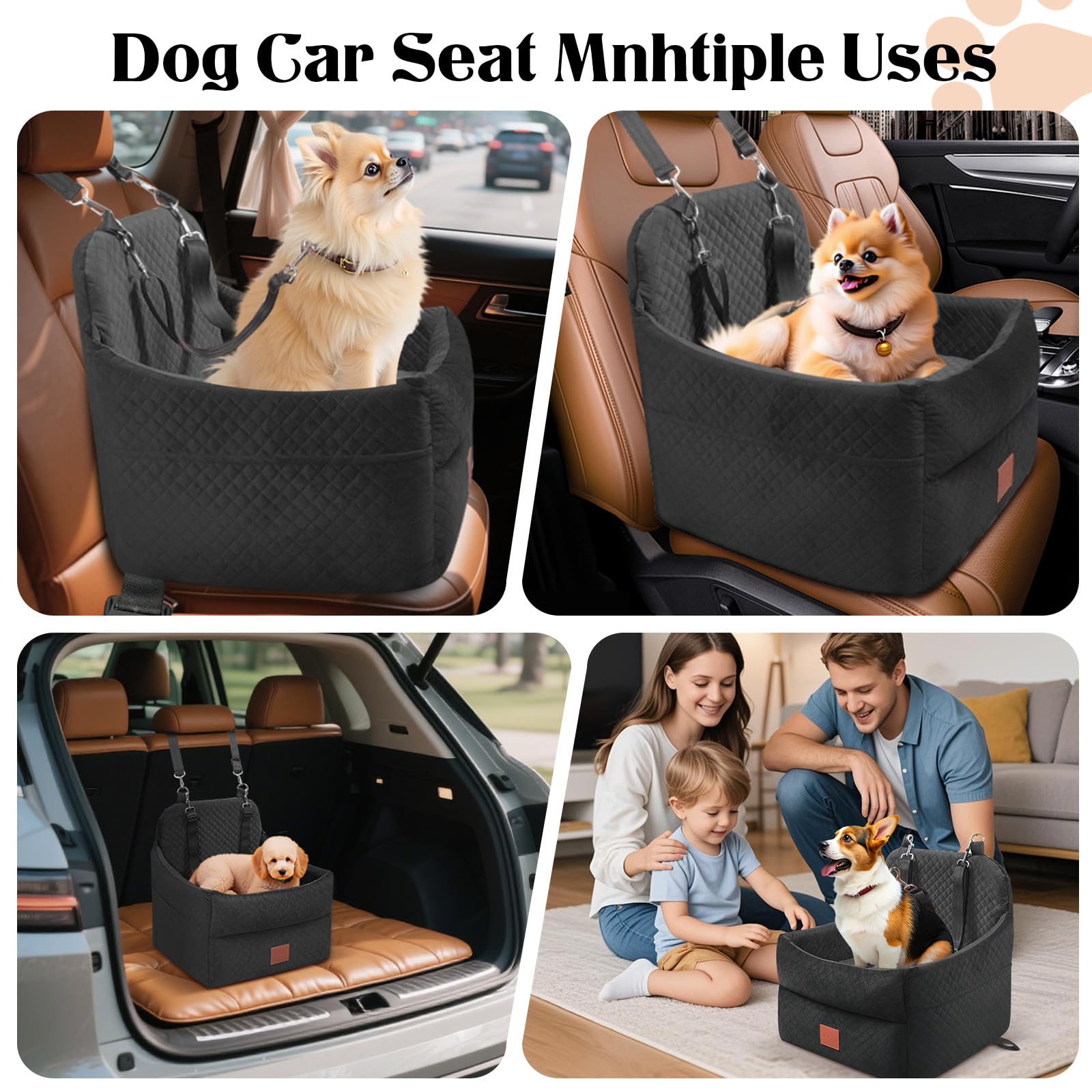 GracePals dog car seat installation shows quick secure setup in seconds.