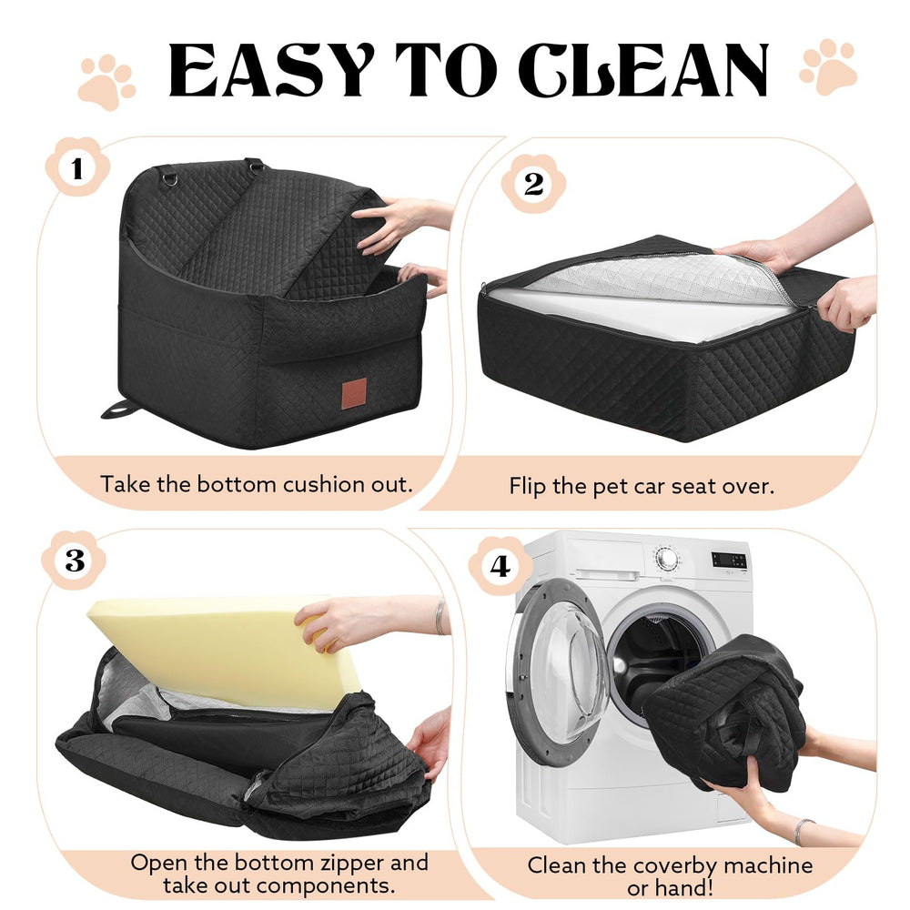 GracePals dog car seat storage pockets keep toys and treats handy.