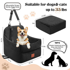 GracePals dog car seat top view demonstrates compact fit in most vehicles.