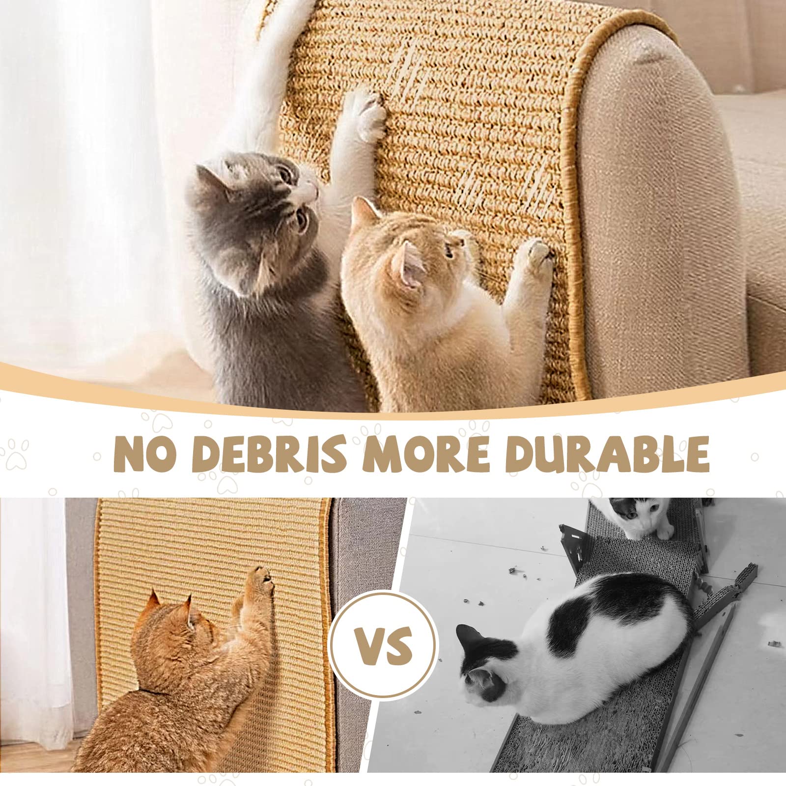 Graciadeco natural sisal fabric offers eco-friendly scratching surface
