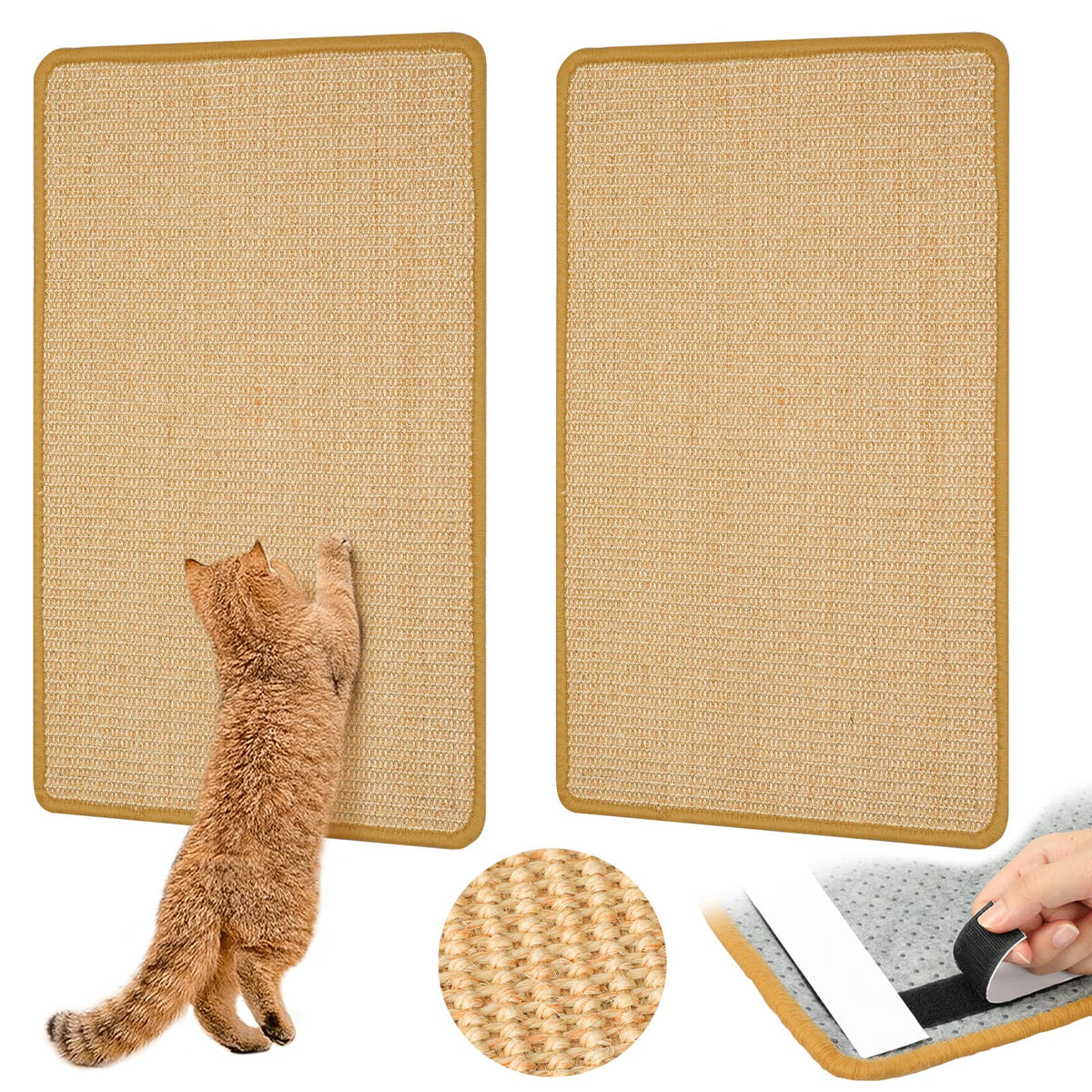 Graciadeco sisal scratching mat 23.6x15.7 inches for durable indoor cat play
