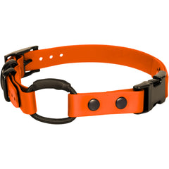 Gracie To The Rescue bungee collar orange neck strap for comfortable ecollar use
