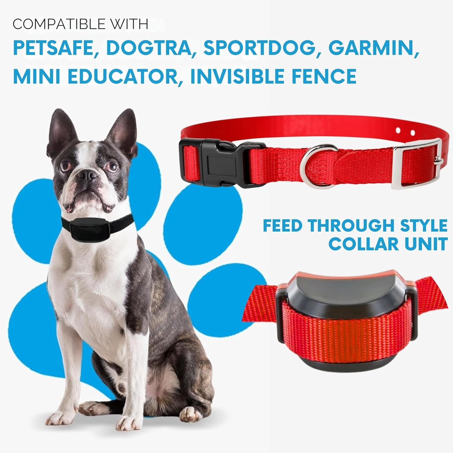 Gracie To The Rescue e-collar replacement strap uses durable nylon for active dogs.