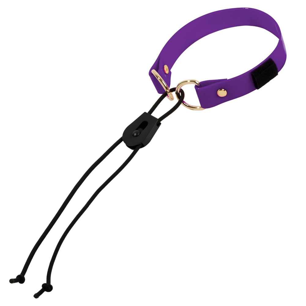 Gracie To The Rescue eCollar replacement strap purple 1inch front view offers comfortable adjustable fit.