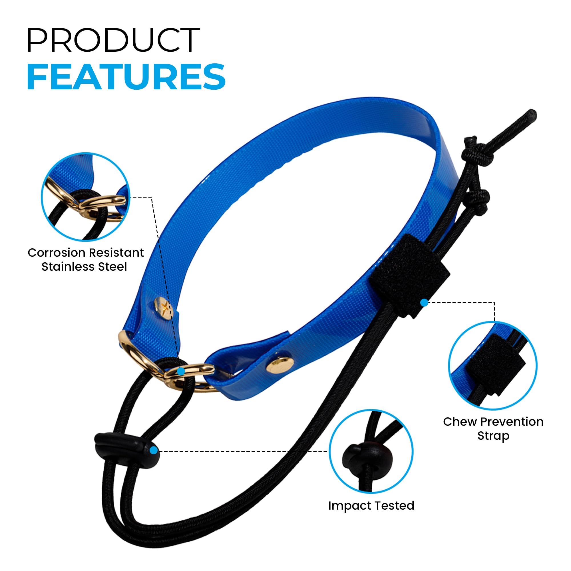 Gracie To The Rescue eCollar replacement strap purple 1inch side view highlights secure fit.