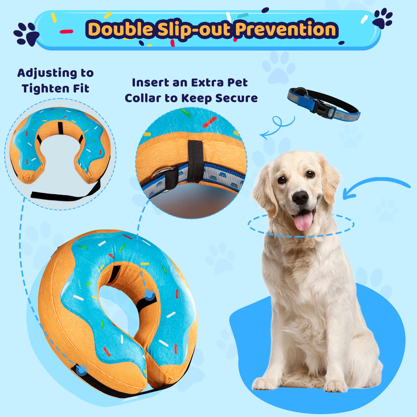 Grand Line donut inflatable collar blue internal air bag reduces bulk