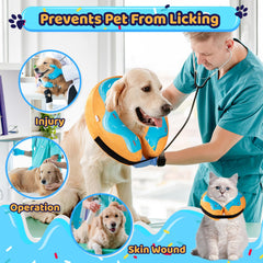 Grand Line donut inflatable collar blue front view for clear vision