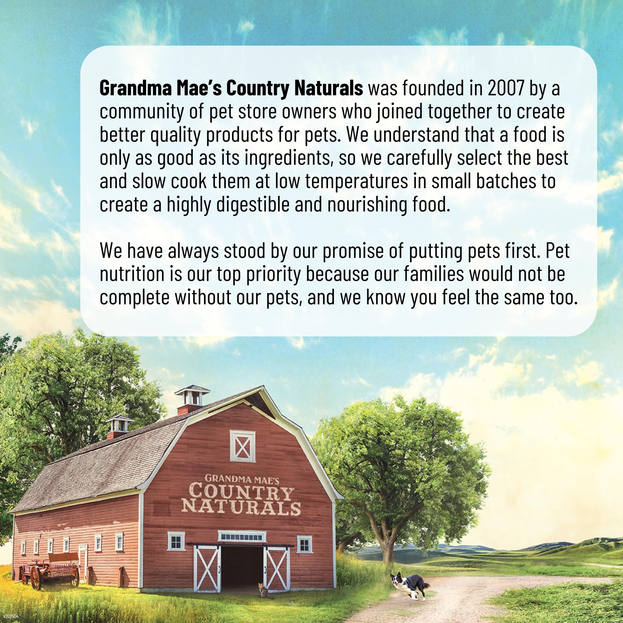 Grandma Mae's Country Naturals serving of large breed dog meal supporting mobility and vitality
