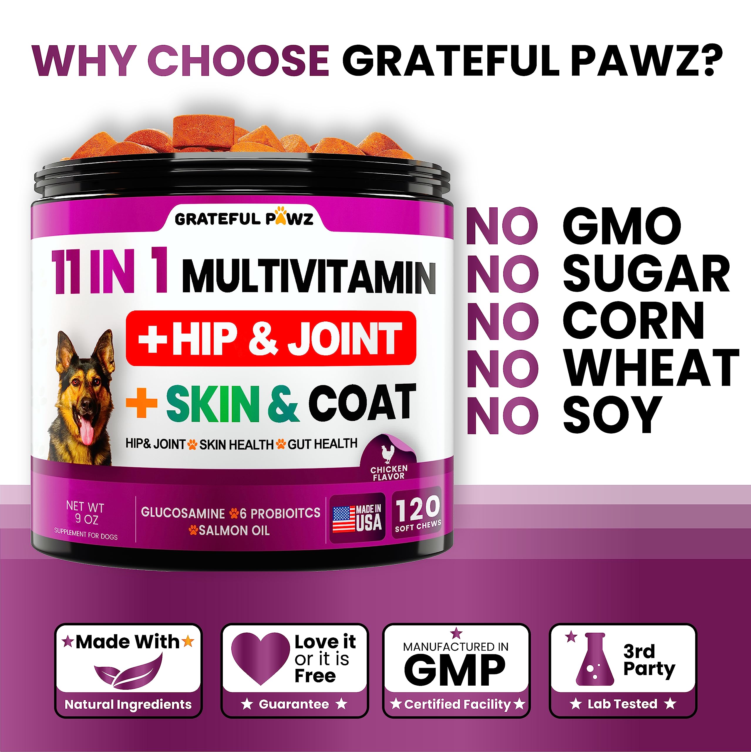 Grateful Pawz digestive-health-guts chews support gut health and nutrient delivery