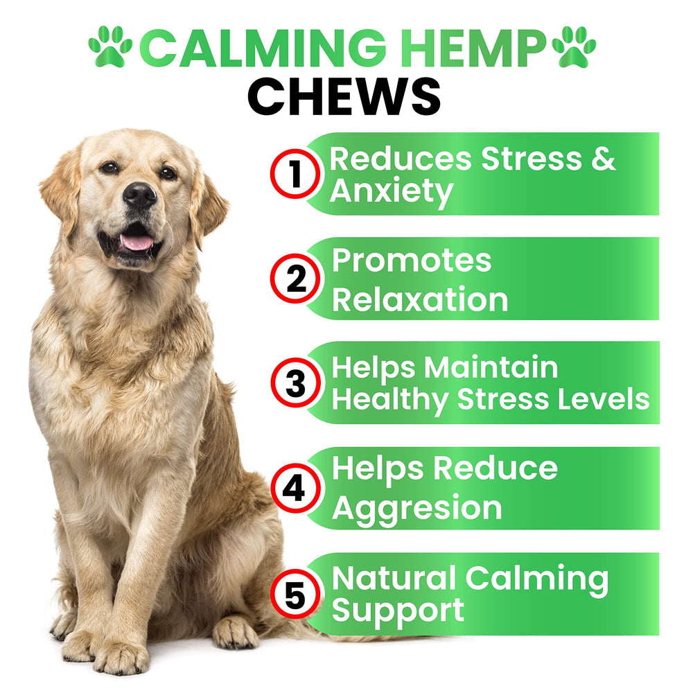 Grateful Pawz calming chews bottle label view promoting stress-free car rides