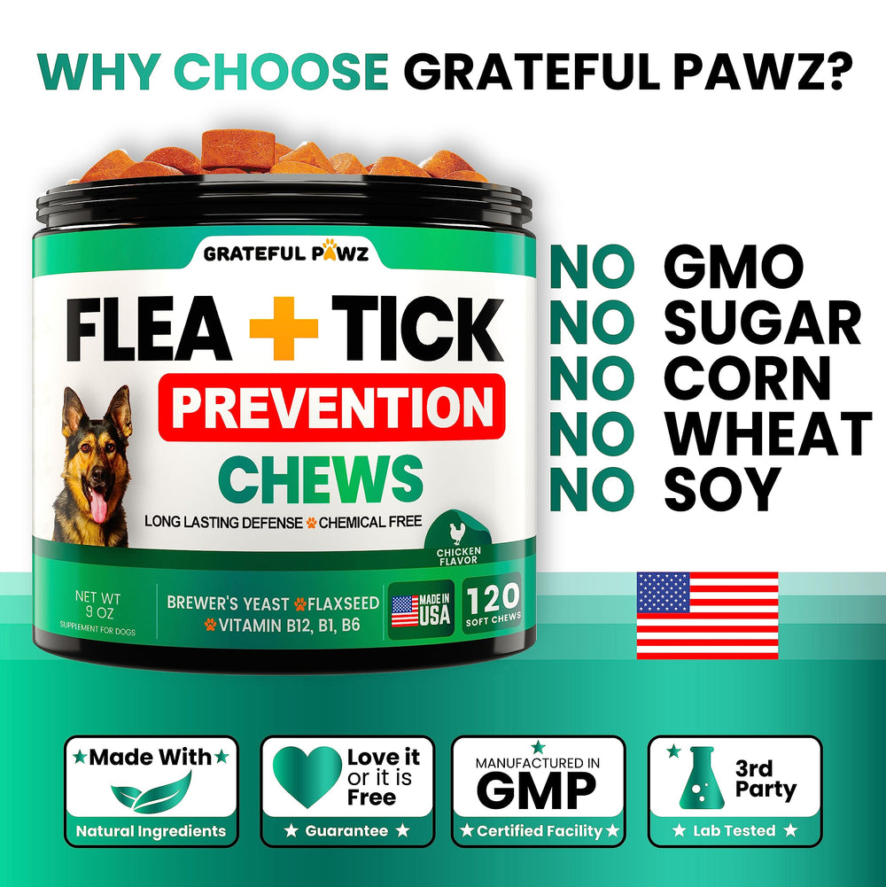 Grateful Pawz USA-made seal signals trusted, pet-safe flea prevention