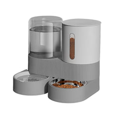 Gravity cat-dog-feeder-water-dispenser 360-degree-rotatable for flexible placement and easy access.