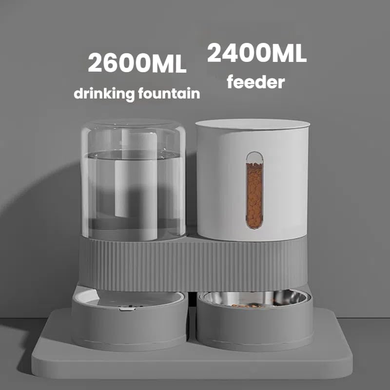 Gravity cat-dog-feeder-water-dispenser-siphon-leak-prevention minimizes spills.